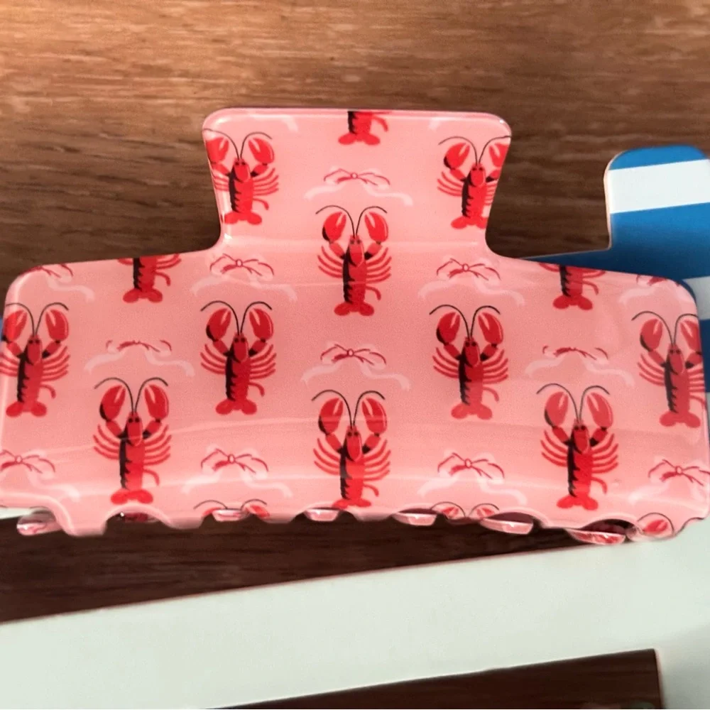 Piper K Lobster & Nautical Medallion Hair Claw Clip Set Of 2 NEW